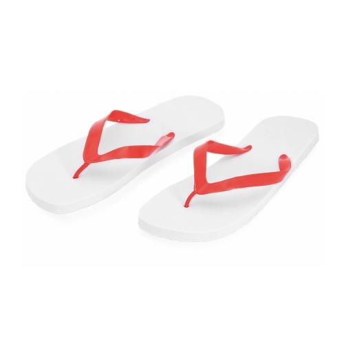 Slippers Sunset wit/rood,l
